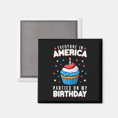 独立記念日 誕生日 パーティー 男の子 女の子 アメリカ独立記念日 マグネット (正面/裏面)