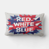 独立記念日、赤と青 ランバークッション (裏面)