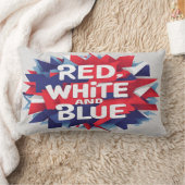 独立記念日、赤と青 ランバークッション (ブランケット)