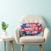 独立記念日、赤と青 ランバークッション (椅子)
