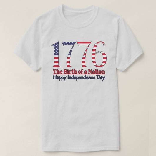 独立記念日 1776 Tシャツ (デザイン正面)