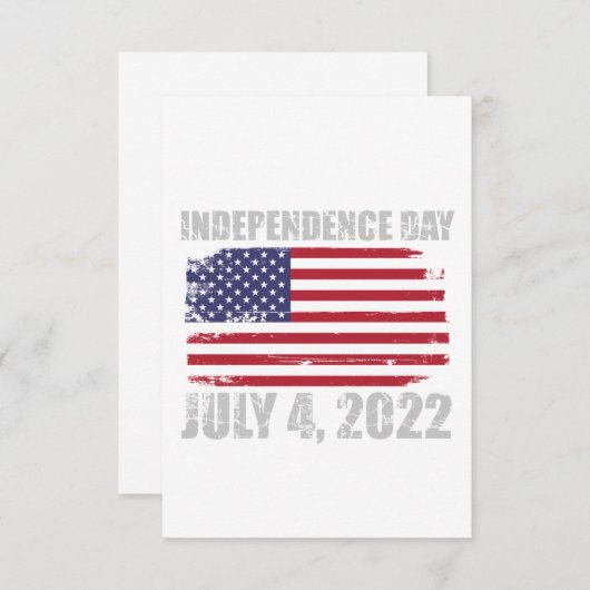 独立記念日 – 2022年7月4日 エンクロージャーカード (正面/裏面)