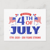 独立記念日 250周年 アメリカ独立 1776 2026 ポストカード (正面)