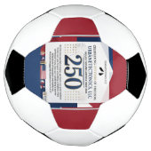 独立記念日 250周年 赤 白 青 サッカーボール (回転)