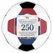 独立記念日 250周年 赤 白 青 サッカーボール (正面)