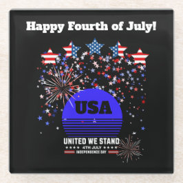 独立記念日（7月4日） ガラスコースター