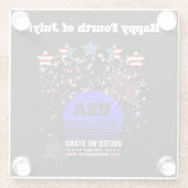 独立記念日（7月4日） ガラスコースター (裏面)