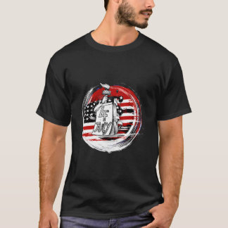 独立記念日 7月4日 スタイリッシュ カラフル Tシャツ