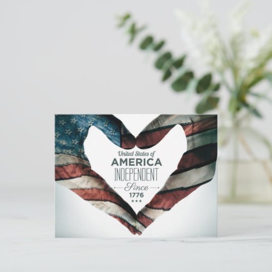 独立記念日 & 7月4日 ポストカード (スタンド正面)
