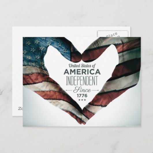独立記念日 & 7月4日 ポストカード (正面/裏面)