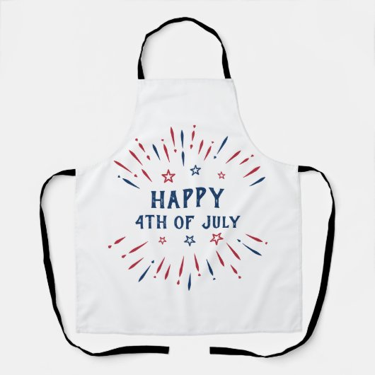独立記念日 7月4日 愛国的なアメリカ人 エプロン (正面)