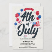 独立記念日 7月4日 愛国者 招待状 (正面)