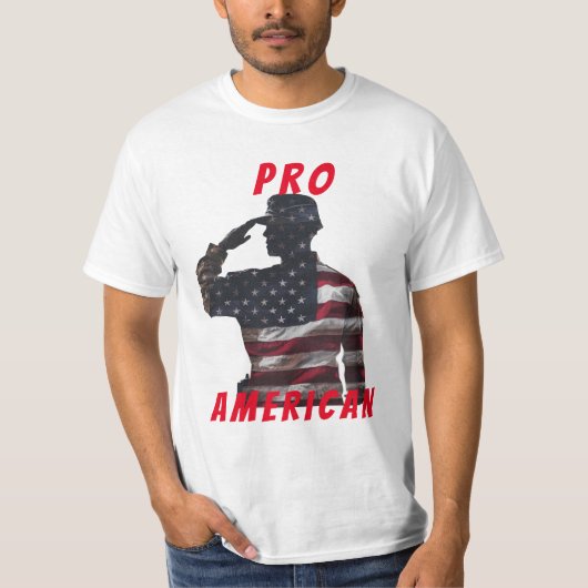 独立記念日 | 7月4日| Pro American Soldier Tシャツ (正面)