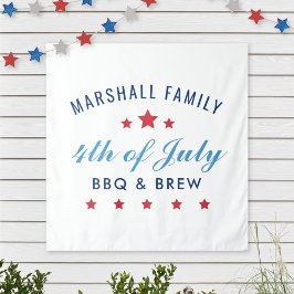 独立記念日 BBQ & ブリューワーク カスタム ファミリー リユニオン タペストリー