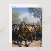 独立記念日、N.C.ワイエスのコンコードブリッジで シーズンポストカード (正面/裏面)