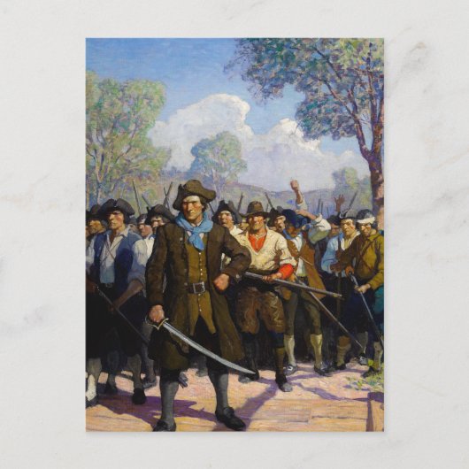 独立記念日、N.C.ワイエスのコンコードブリッジで シーズンポストカード (正面)