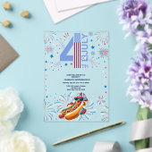 独立記念日BBQパーティー花火7月4日 アクリル招待状 (インサイチュ (ウェディング))