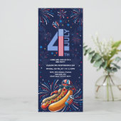 独立記念日BBQパーティー花火7月4日 招待状 (スタンド正面)