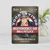 独立記念日BBQポットラック 招待状 (スタンド正面)