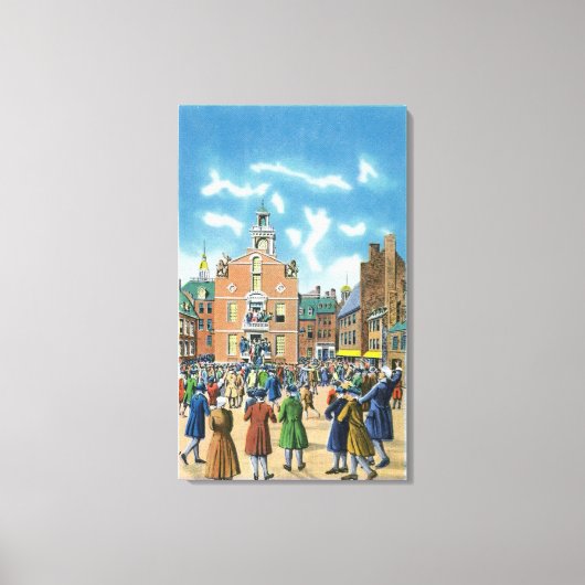 独立読宣言の キャンバスプリント (正面)