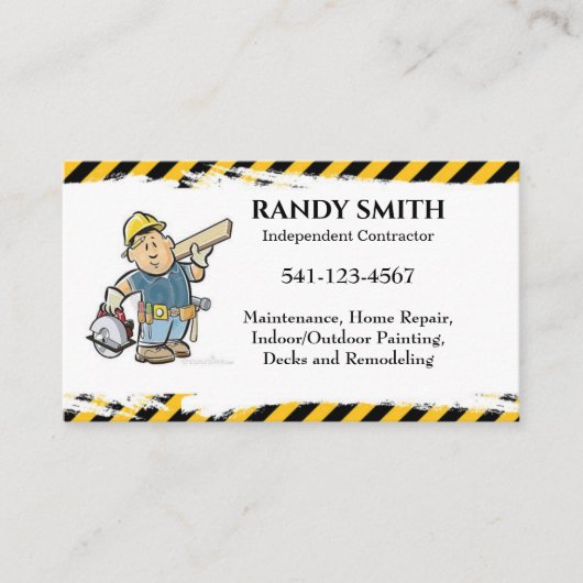 独立請負業者 名刺 (正面)