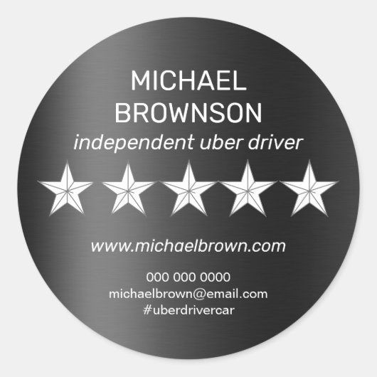 独立運転車タクシー ラウンドシール (正面)