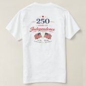 独立250周年記念Tシャツ Tシャツ (デザイン裏面)