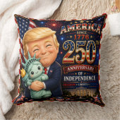 独立250周年 トランプ自由の女神 クッション (ブランケット)
