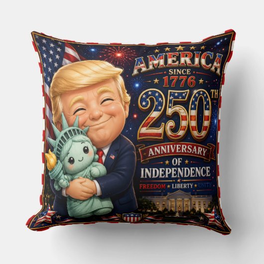 独立250周年 トランプ自由の女神 クッション (正面)