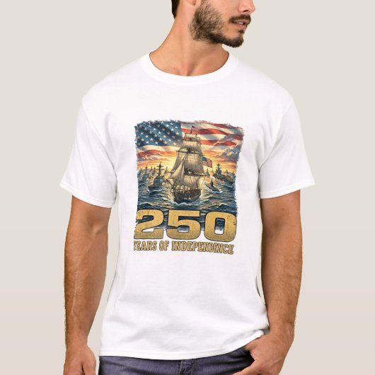 独立250年:海軍の誇りTシャツ Tシャツ (正面)