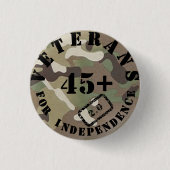 独立2.0迷彩柄のバッジのための退役軍人 缶バッジ (正面)