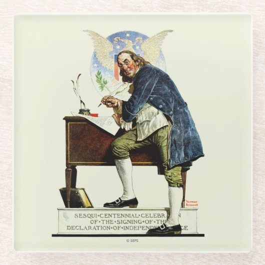 独立 ガラスコースター (正面)