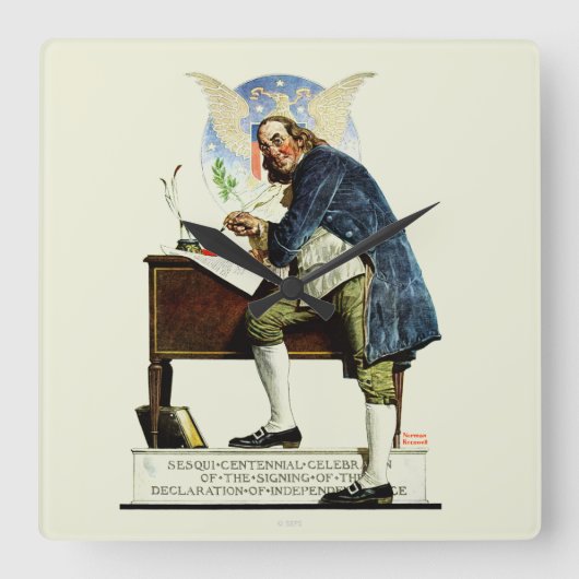 独立 スクエア壁時計 (正面)