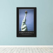 独立：感動的引用文1 キャンバスプリント (インサイチュ (ウッドフロア))