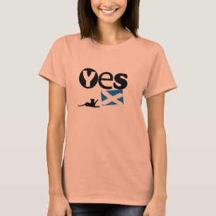 独立Yes猫のSaltireのスコットランドのティー Tシャツ