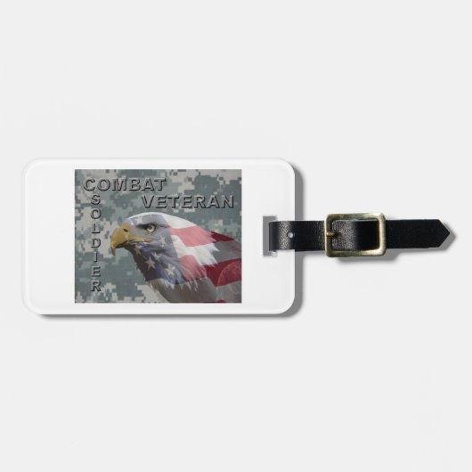 独自に設計された戦闘退役軍人 ラゲッジタグ (正面横)