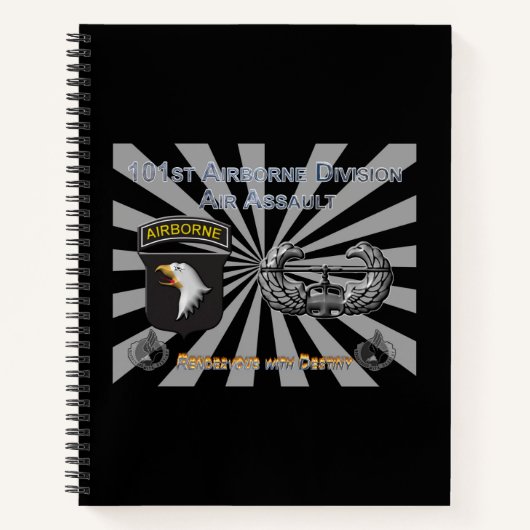 独自に設計された第101空挺部門ギフト ノートブック (正面)