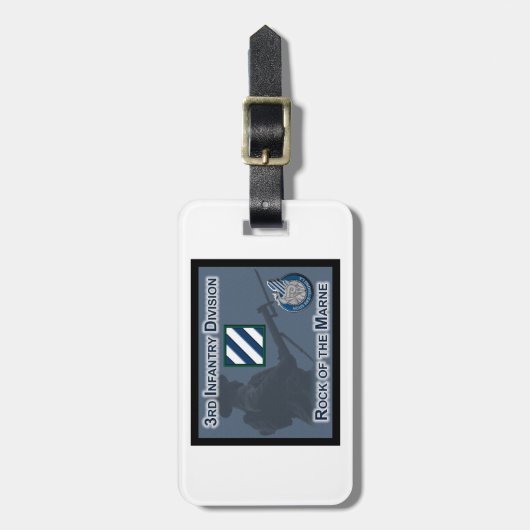 独自に設計された第3歩兵師団ギフト ラゲッジタグ (正面縦)