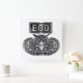 独自に設計された記念シニアEOD スクエア壁時計 (ホーム)