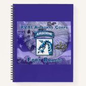 独自に設計されたXVIII空挺部隊のギフトノート ノートブック (正面)
