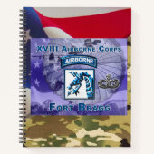独自に設計されたXVIII空挺部隊ギフト ノートブック (正面)