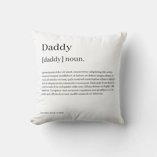 独自のおもしろいの定義パーソナライズされた クッション (正面)