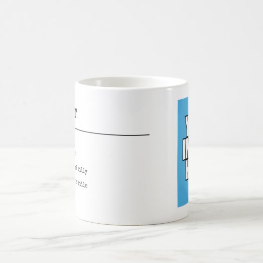 独自のおもしろいの定義パーソナライズされた コーヒーマグカップ (中央)