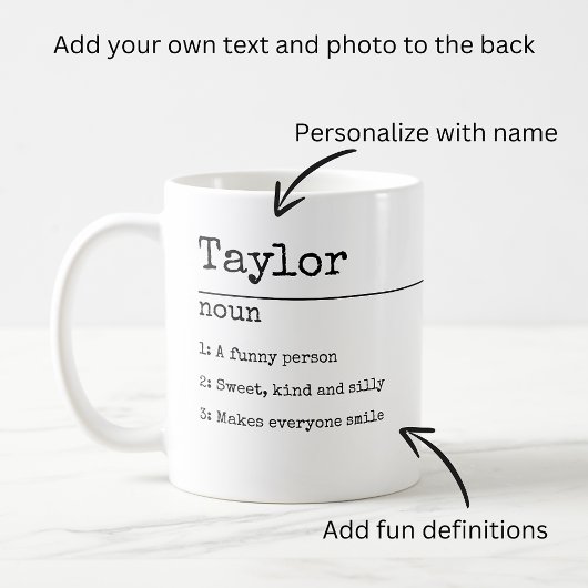 独自のおもしろいの定義パーソナライズされた コーヒーマグカップ