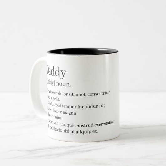 独自のおもしろいの定義パーソナライズされた ツートーンマグカップ (正面左)