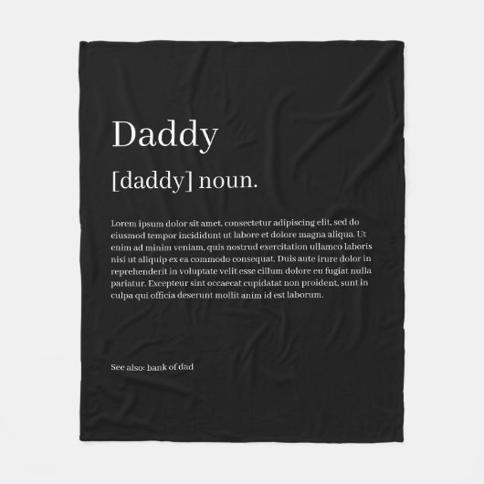 独自のおもしろいの定義パーソナライズされた フリースブランケット (正面)