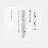 独自のおもしろいの定義パーソナライズされた フリースブランケット (正面(横))