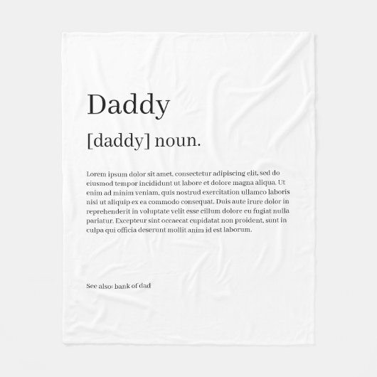 独自のおもしろいの定義パーソナライズされた フリースブランケット (正面)