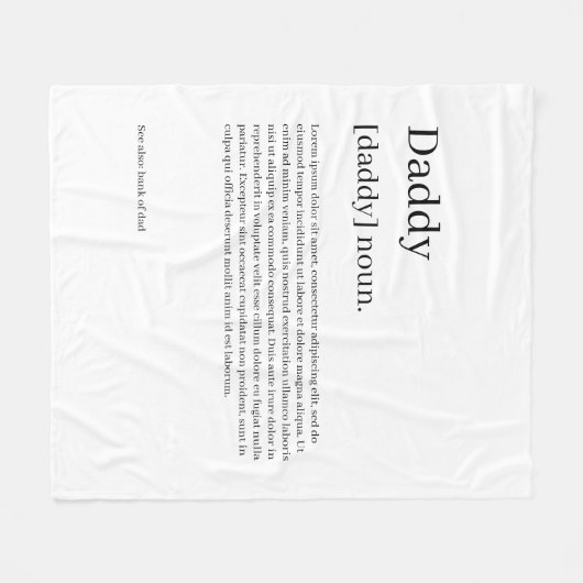 独自のおもしろいの定義パーソナライズされた フリースブランケット (正面(横))