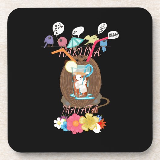 独自のおもしろいサマータイムビーチパーティーアイディアの作成 コースター (正面)